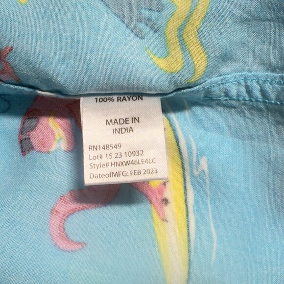 Huntington Beach California Men's Surf Team Dinosaur On Skateboard Button Down - Picture 6 of 10